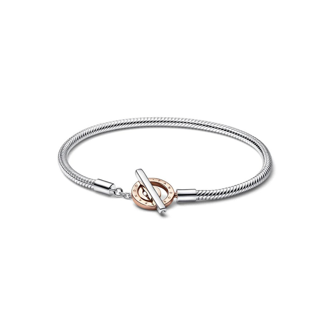 Bracciale Donna Pandora con Chiusura a T e Cerchi - 582309C00 - Gioielleria De Patto