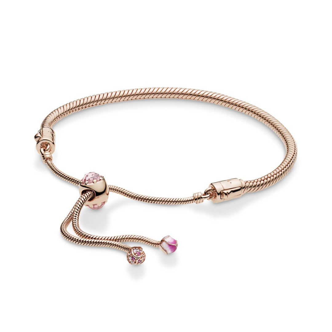 Bracciale Donna Pandora Moment Chiusura Scorrevole Fiore di Pesco - 588093NCCMX - Gioielleria De Patto