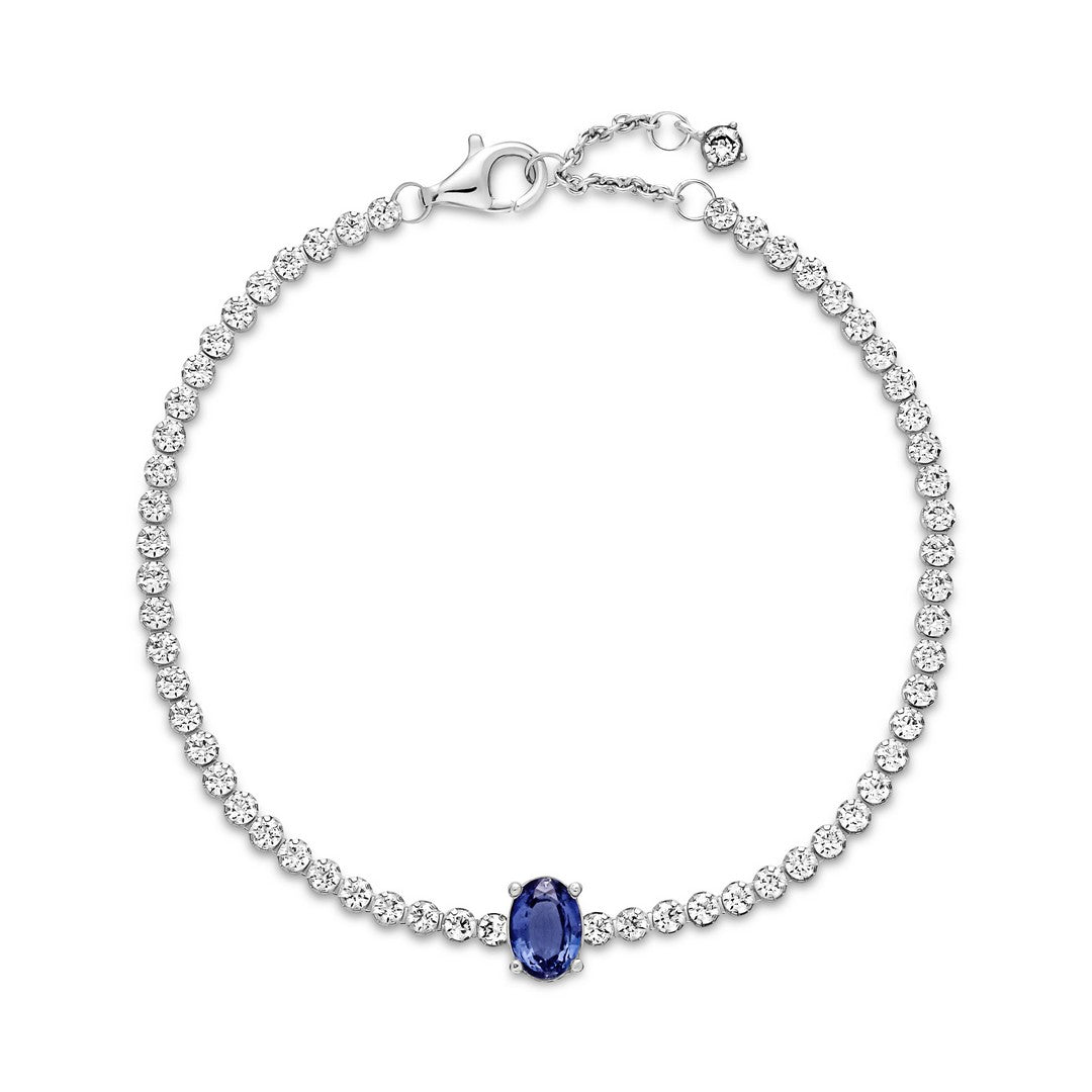 Bracciale Donna Pandora Tennis con Pietra Blu - 590039C01 - Gioielleria De Patto