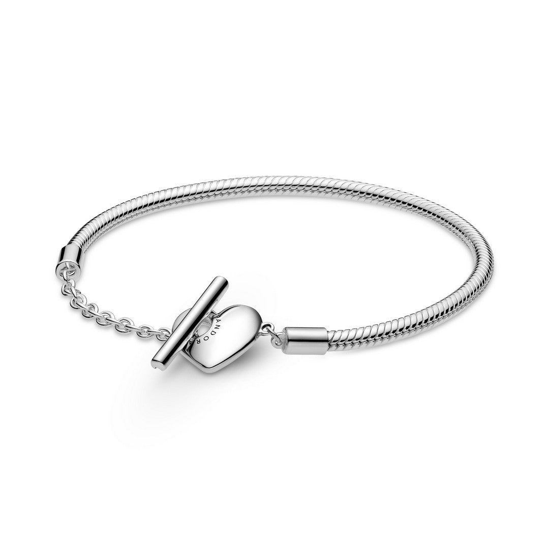 Bracciale Donna Pandora con Chiusura a T e Cuore - 599285C00 - Gioielleria De Patto