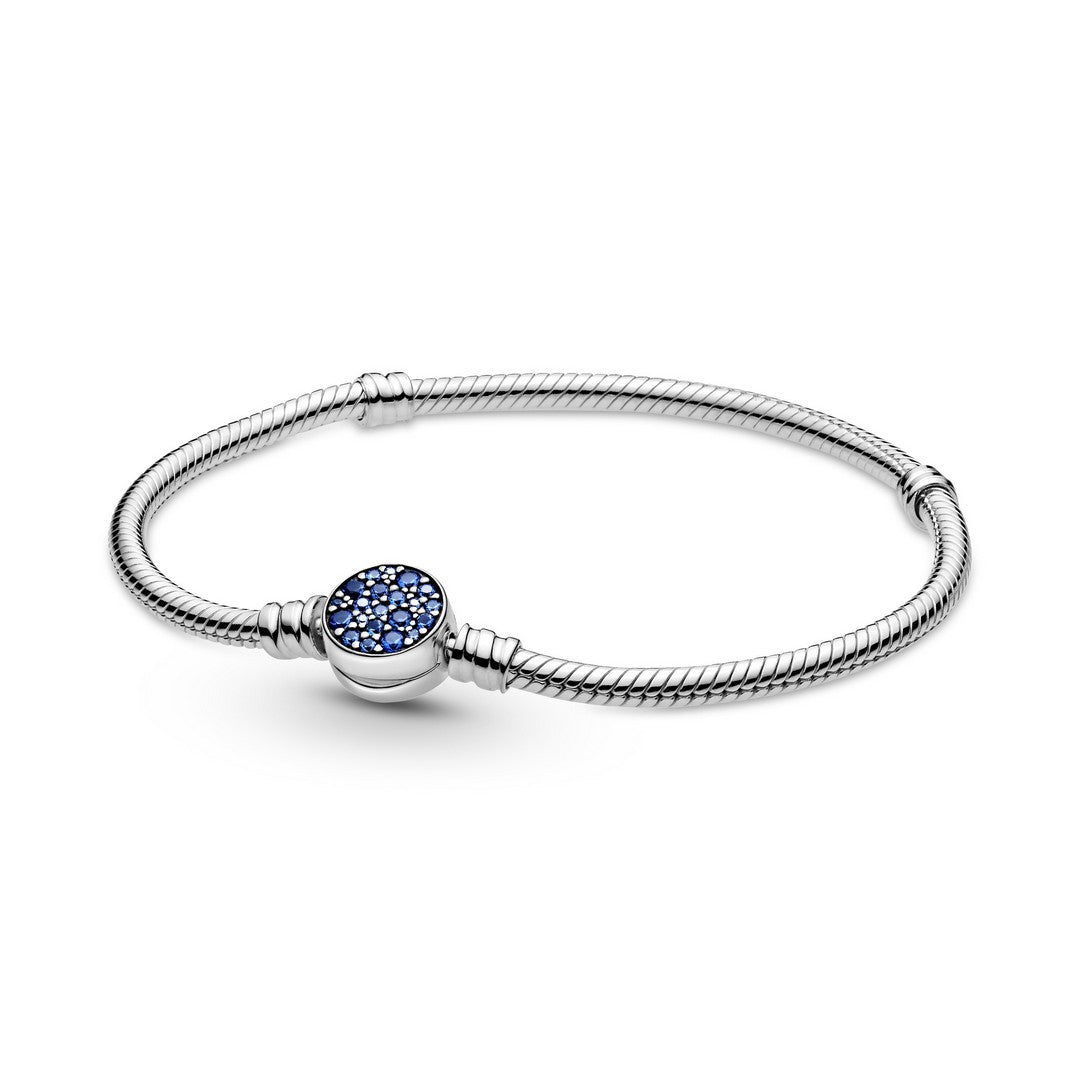 Bracciale Donna Pandora con Chiusura Pietre Blu - 599288C01 - Gioielleria De Patto