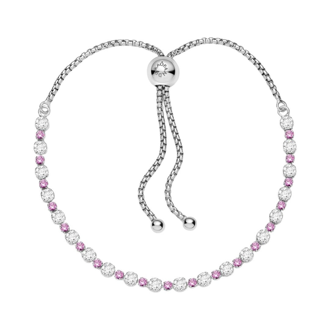 Bracciale Donna Pandora Tennis Rosa con Chiusura Regolabile - 599377C02 - Gioielleria De Patto