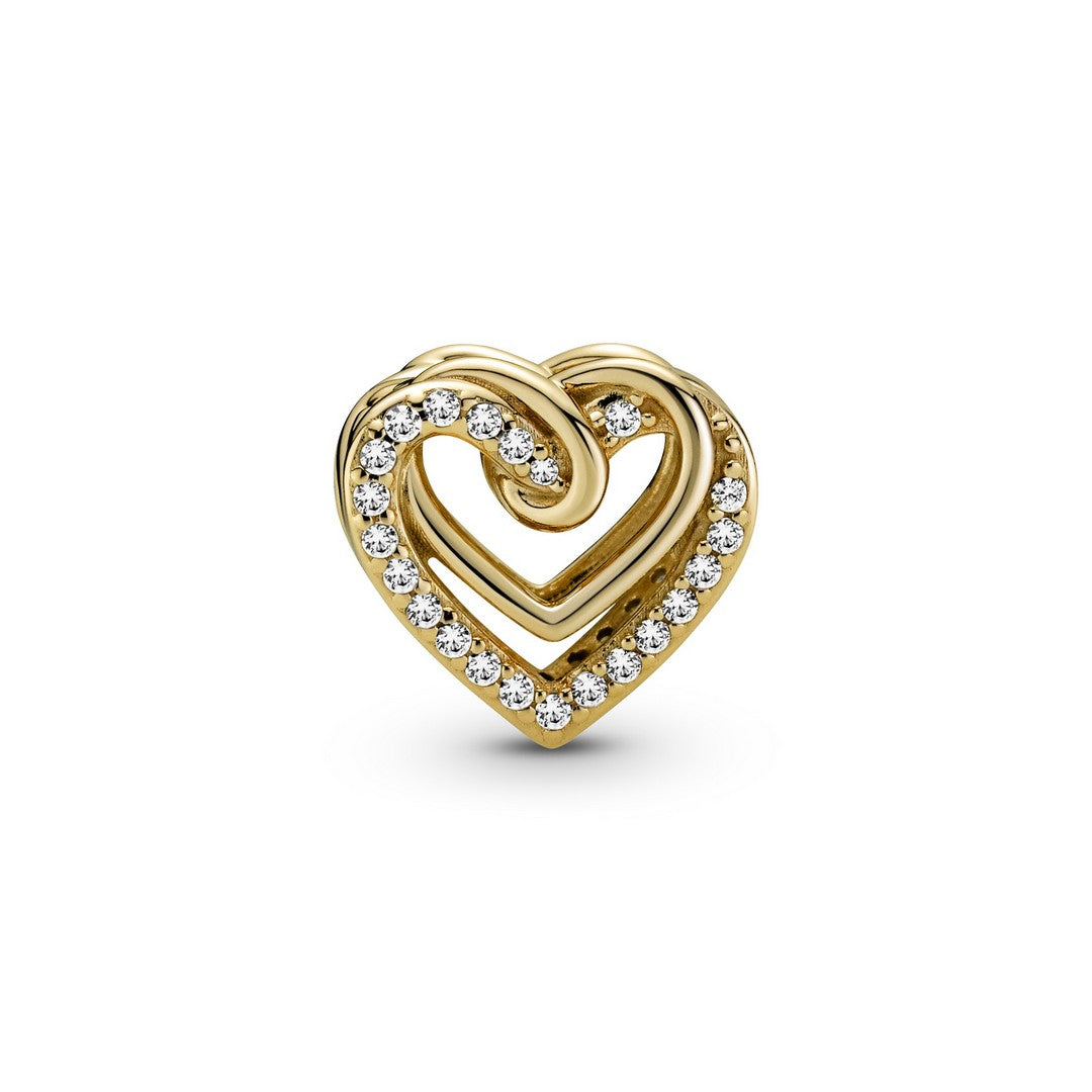 Charm Donna Pandora Cuore Intrecciato con Pietre - 769270C01 - Gioielleria De Patto