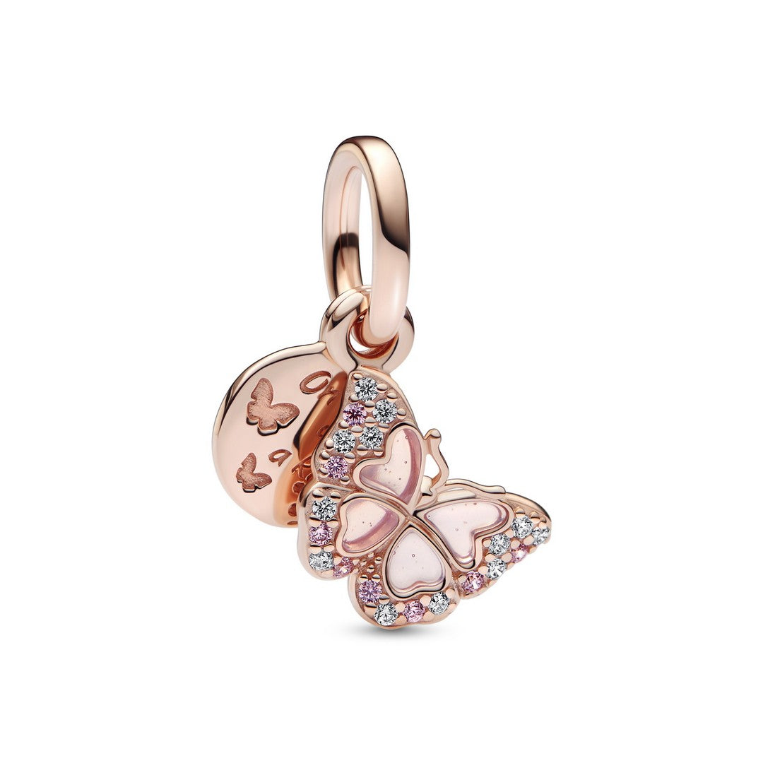 Pendente Donna Pandora Farfalla Rosa - 782555C01 - Gioielleria De Patto