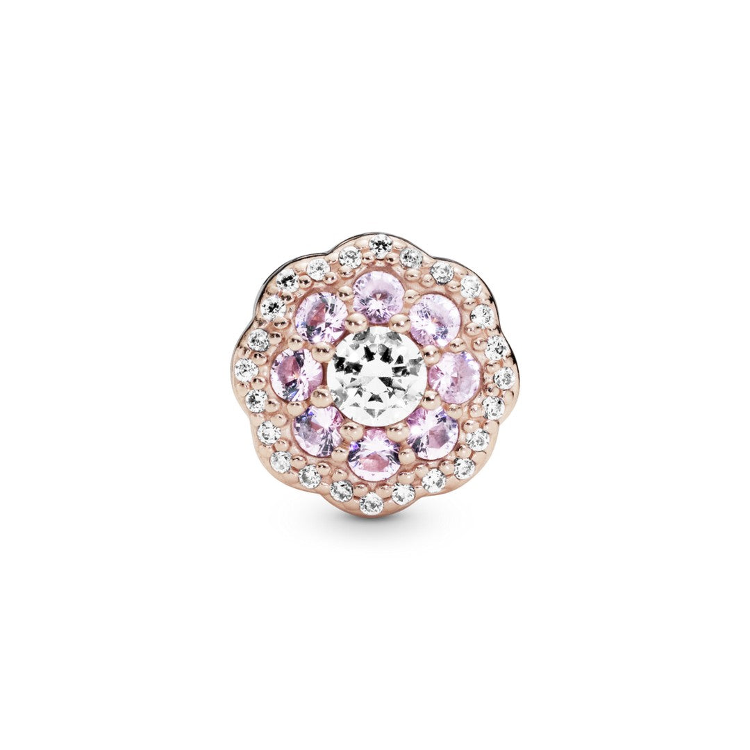 Charm Donna Pandora Fiore Rosa Scintillante - 787851NPM - Gioielleria De Patto