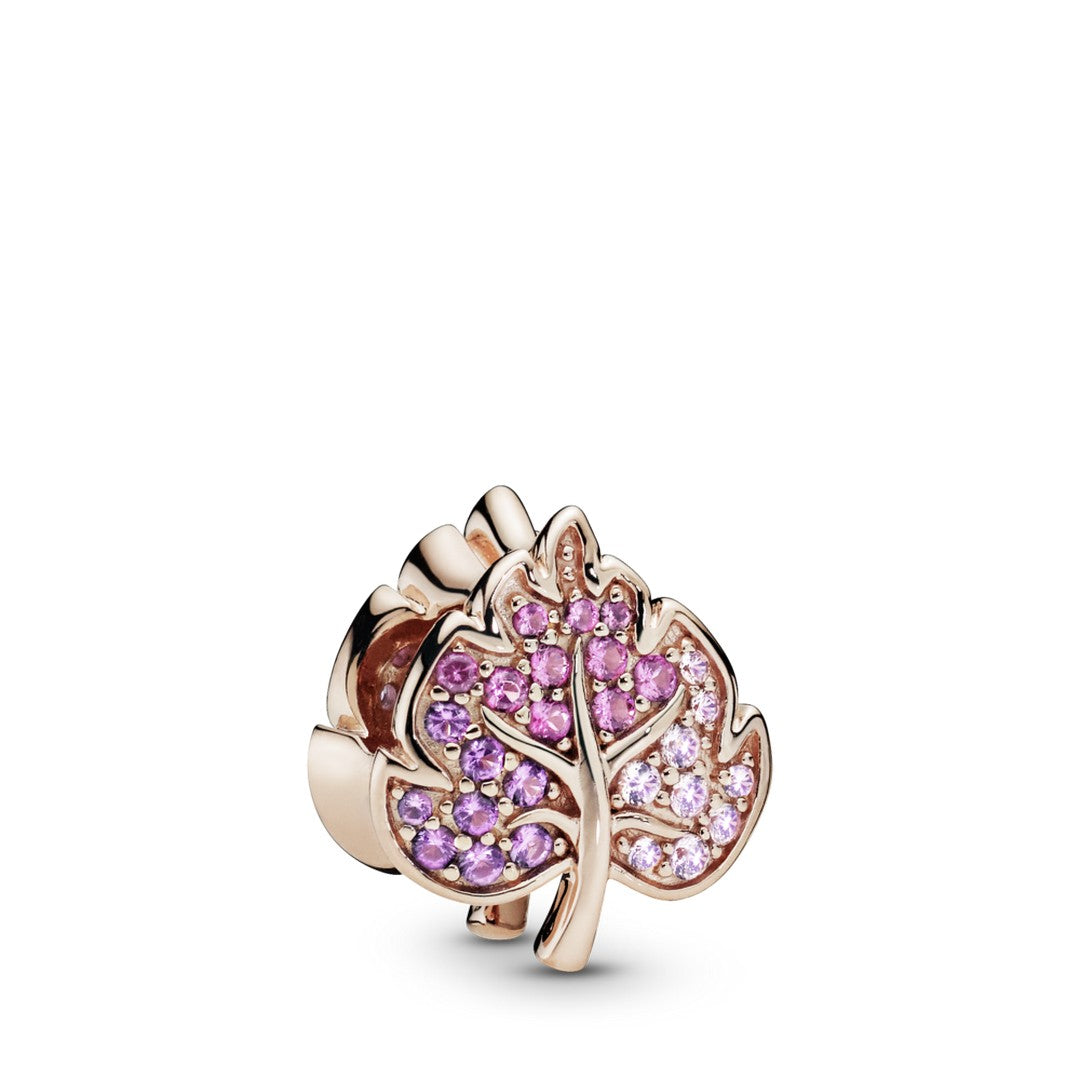 Charm Donna Pandora Foglia Rosa Pavè - 788322NPMMX - Gioielleria De Patto