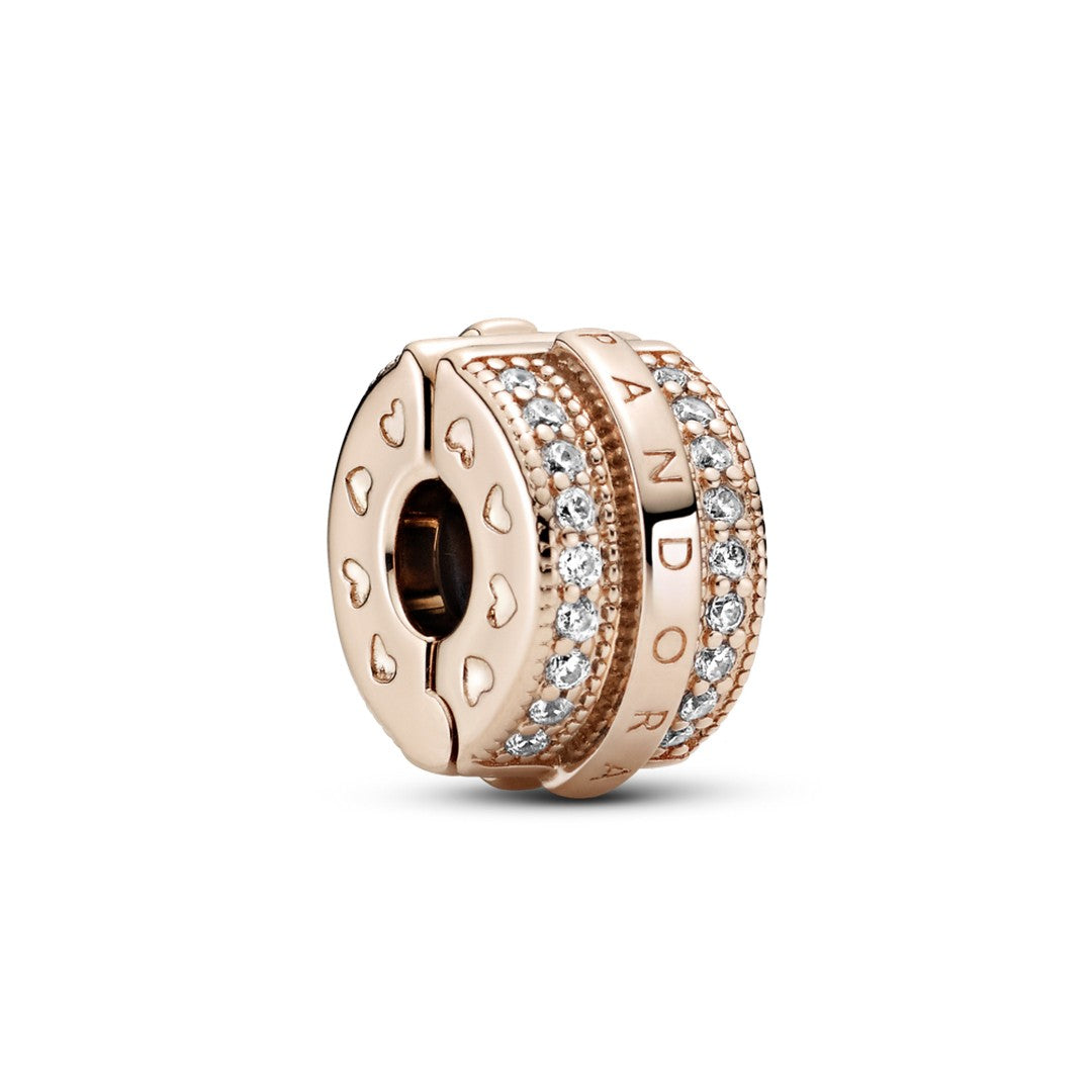 Charm Donna Pandora Clip Pavè Signature - 789042C01 - Gioielleria De Patto