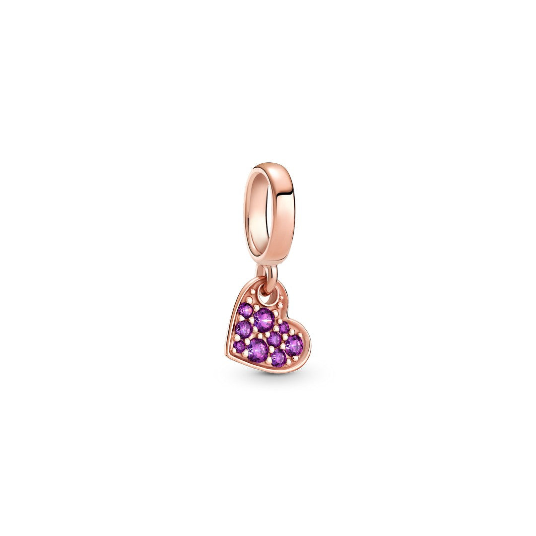 Pendente Donna Pandora Cuore Viola - 789404C03 - Gioielleria De Patto