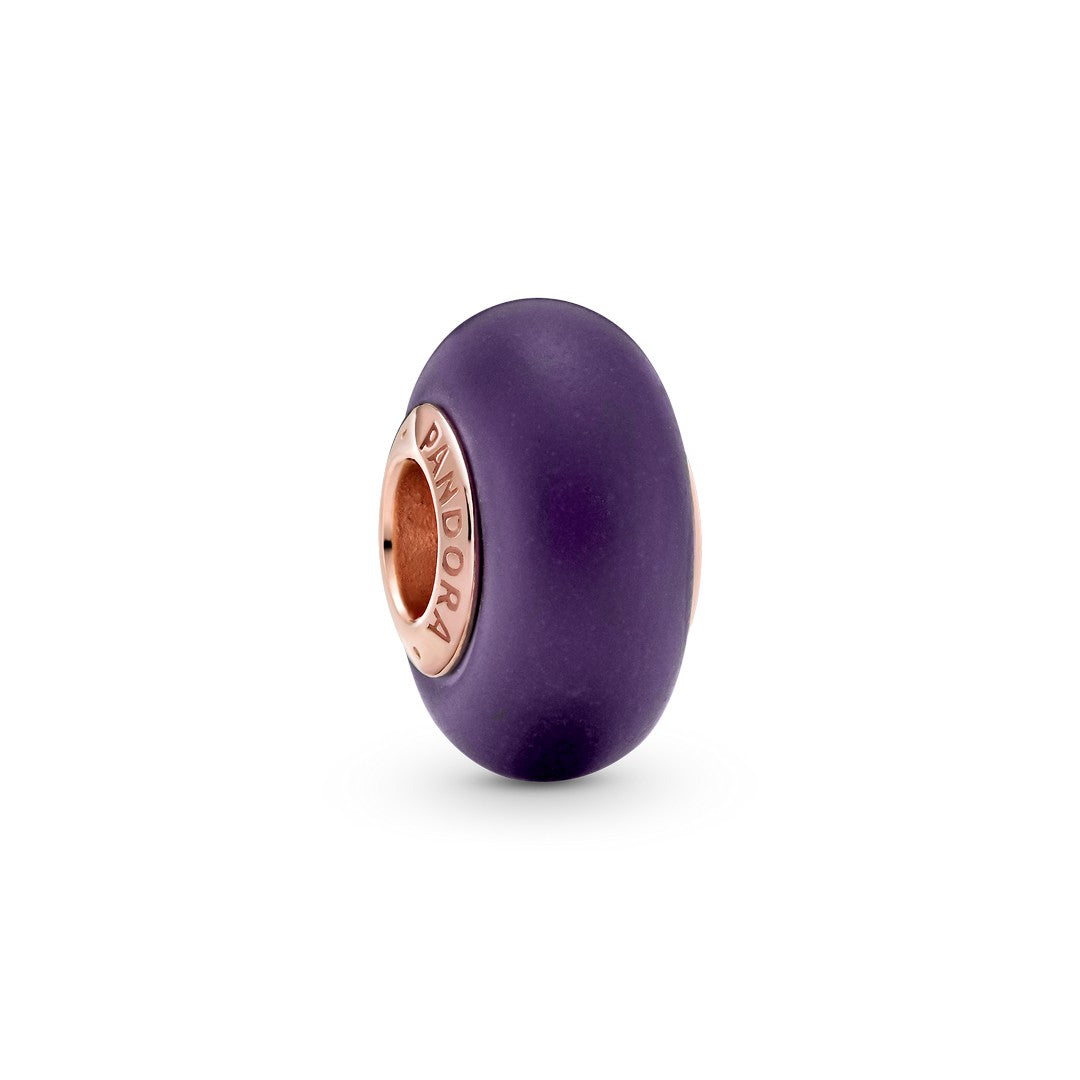 Charm Donna Pandora Vetro di Murano Viola Opaco - 789547C00 - Gioielleria De Patto