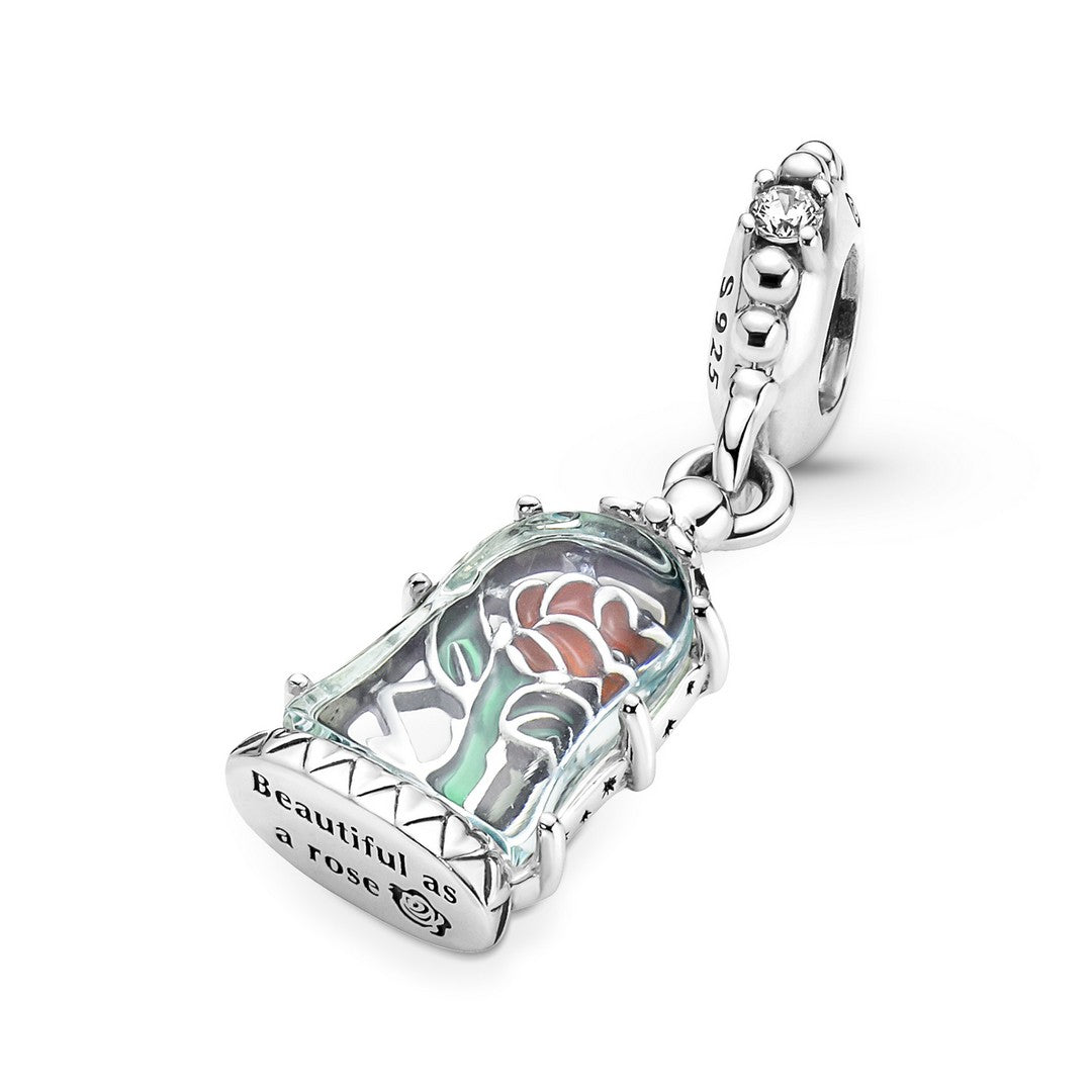 Pendente Donna Pandora Disney, La Bella e la Bestia, Rosa Incantata - 790024C01 - Gioielleria De Patto