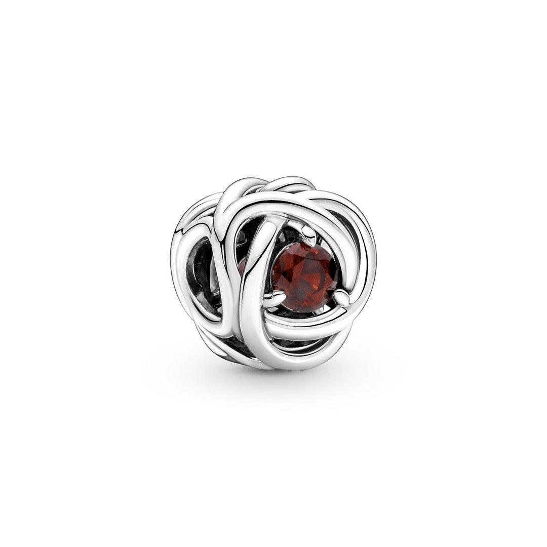 Charm Donna Pandora Cerchio Eterno Rosso Scuro - 790065C06 - Gioielleria De Patto