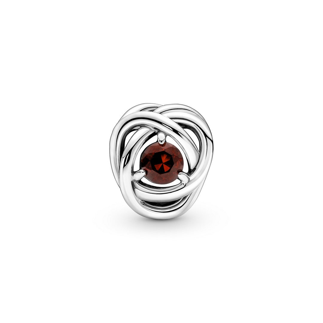 Charm Donna Pandora Cerchio Eterno Rosso Scuro - 790065C06 - Gioielleria De Patto