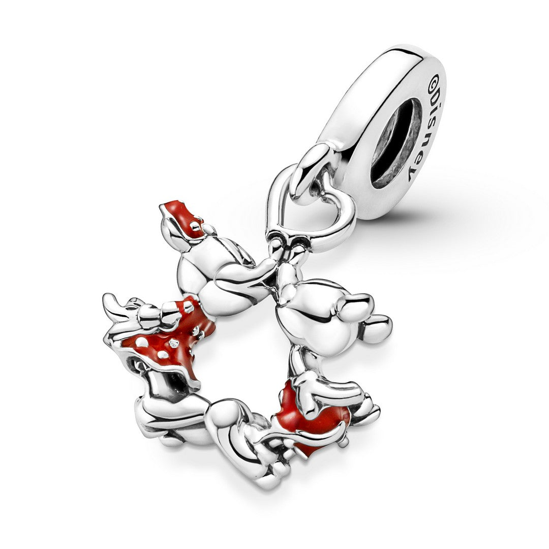 Pendente Donna Pandora Disney, Mickey Mouse & Minnie, Il Bacio - 790075C01 - Gioielleria De Patto
