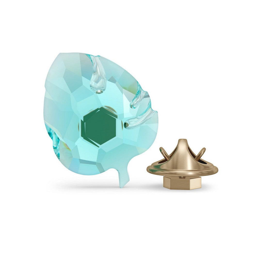 Swarovski Figura Decorativa Jungle Beats Magnete Foglia Blu Piccolo - 5572155 - Gioielleria De Patto