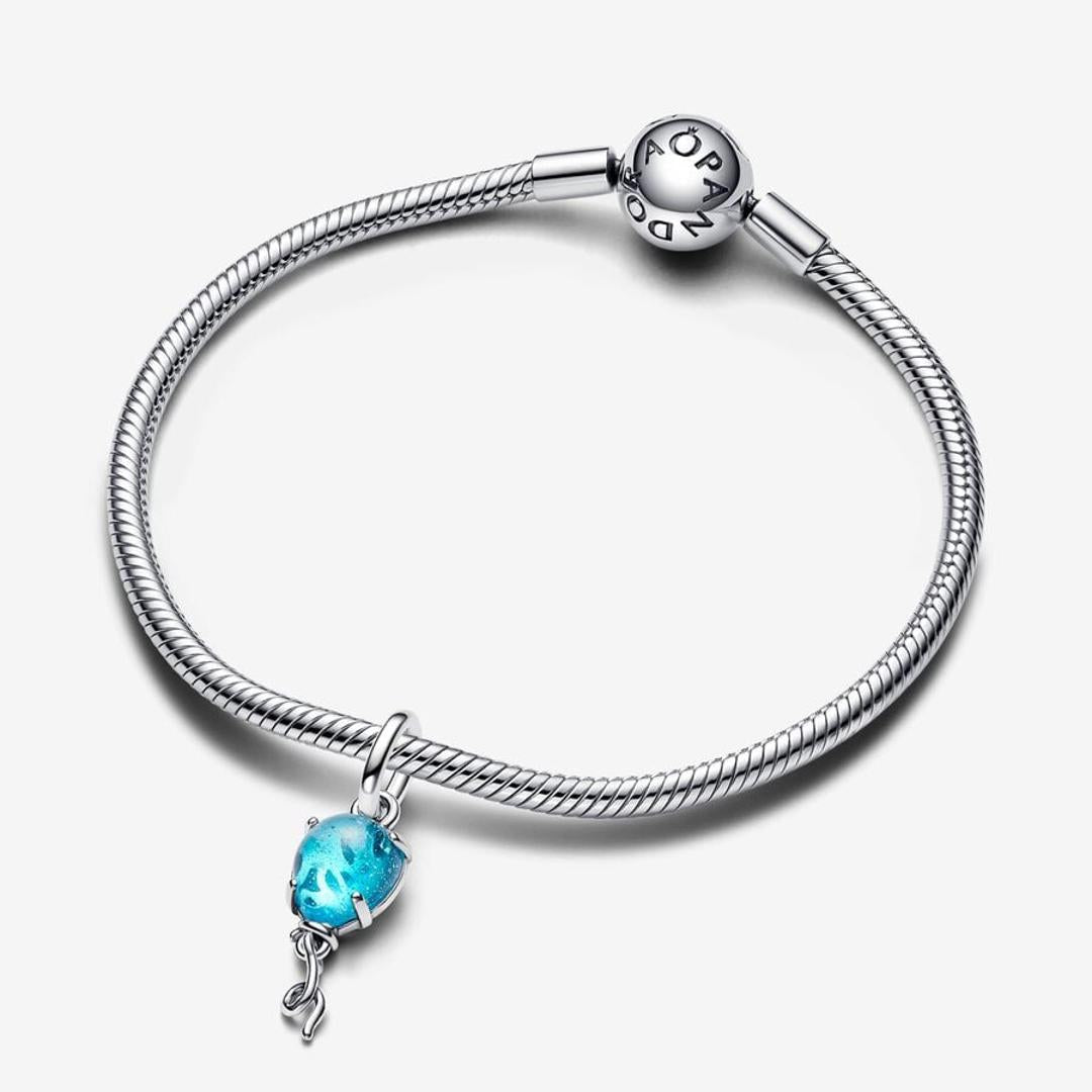 Pendente Donna Pandora Palloncino Blu Vetro di Murano - 792792C01 - Gioielleria De Patto