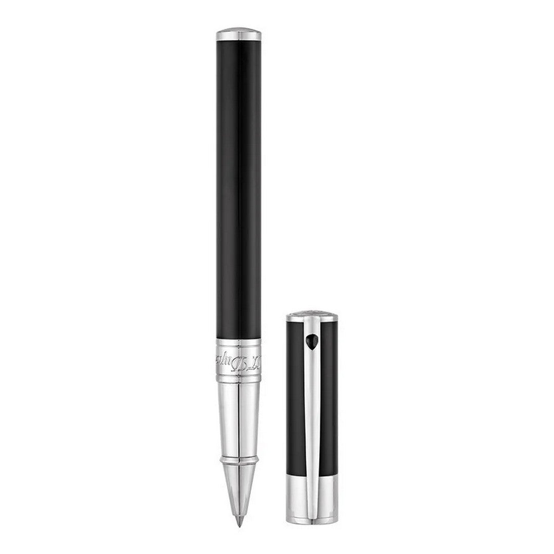 Dupont Penna Roller Uomo D-Initial Cromo e Nero - 262200 - Gioielleria De Patto