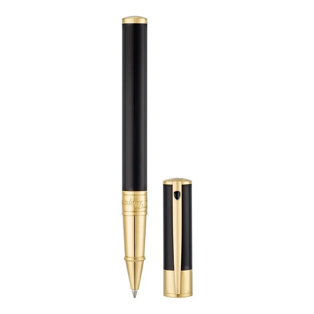 Dupont Penna Roller Uomo D-Initial Nera e Oro - 262202 - Gioielleria De Patto