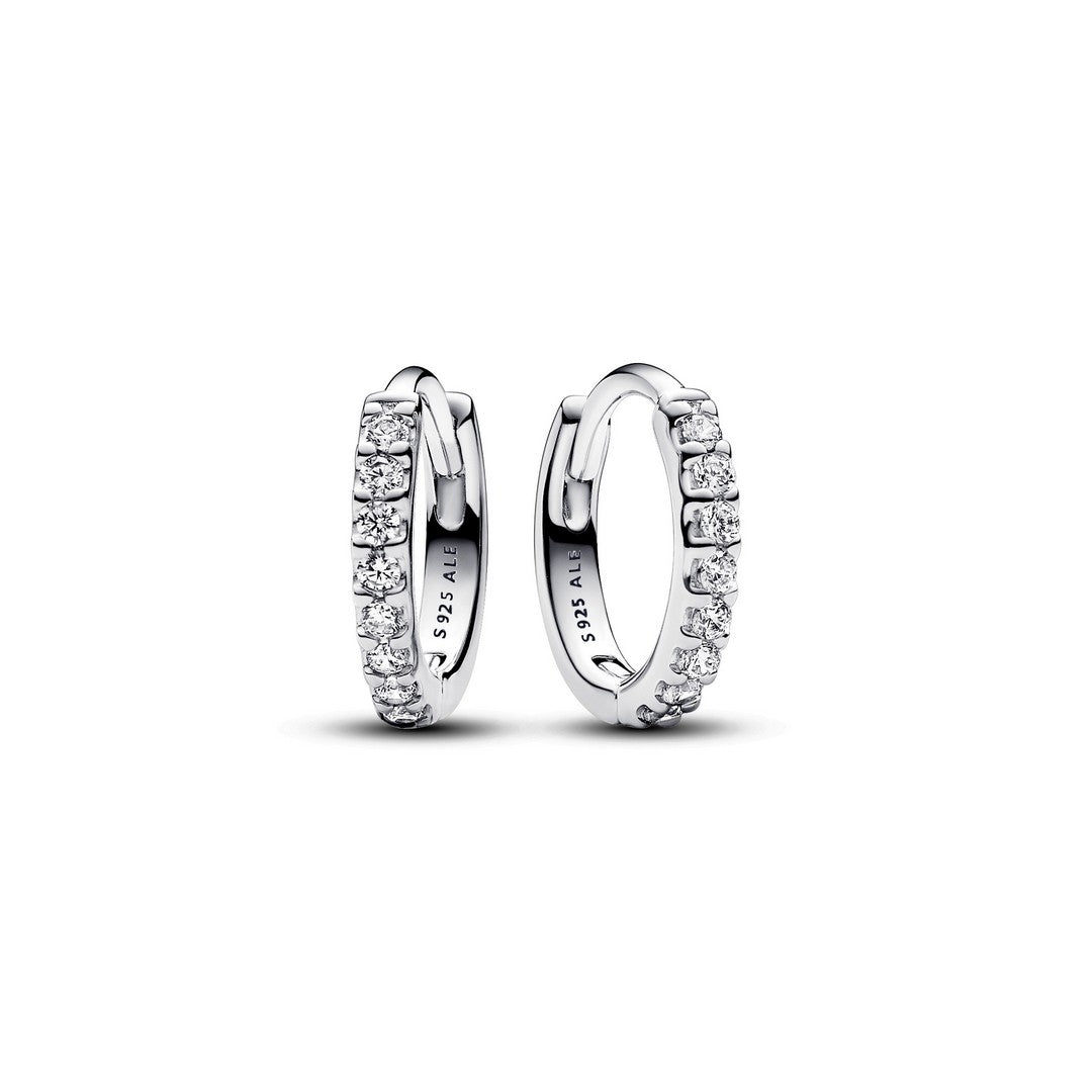 Orecchini Donna Pandora Cerchi Piccoli Pavè - 293015C01 - Gioielleria De Patto