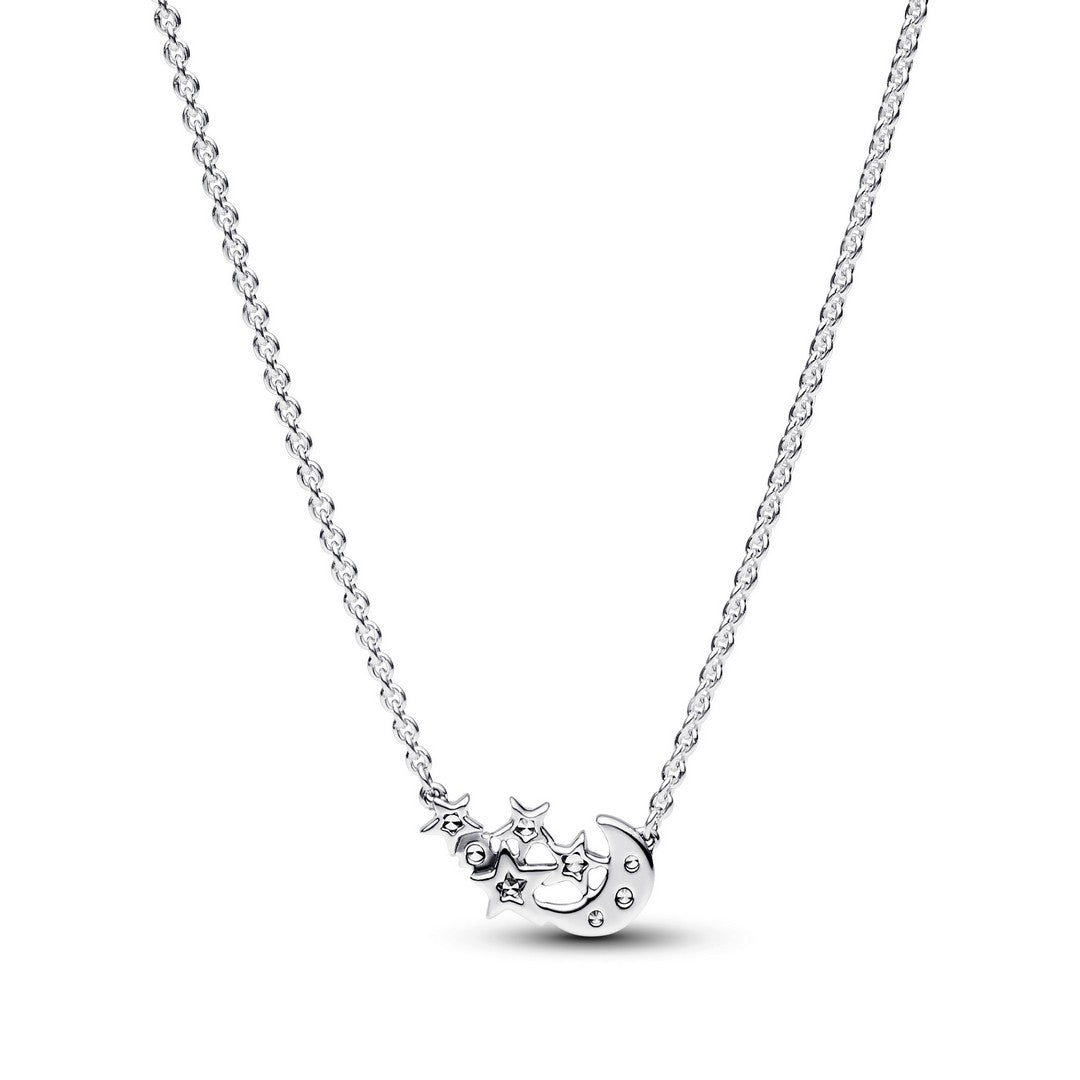 Collana Donna Pandora Luna Crescente e Stelle - 392991C01 - Gioielleria De Patto