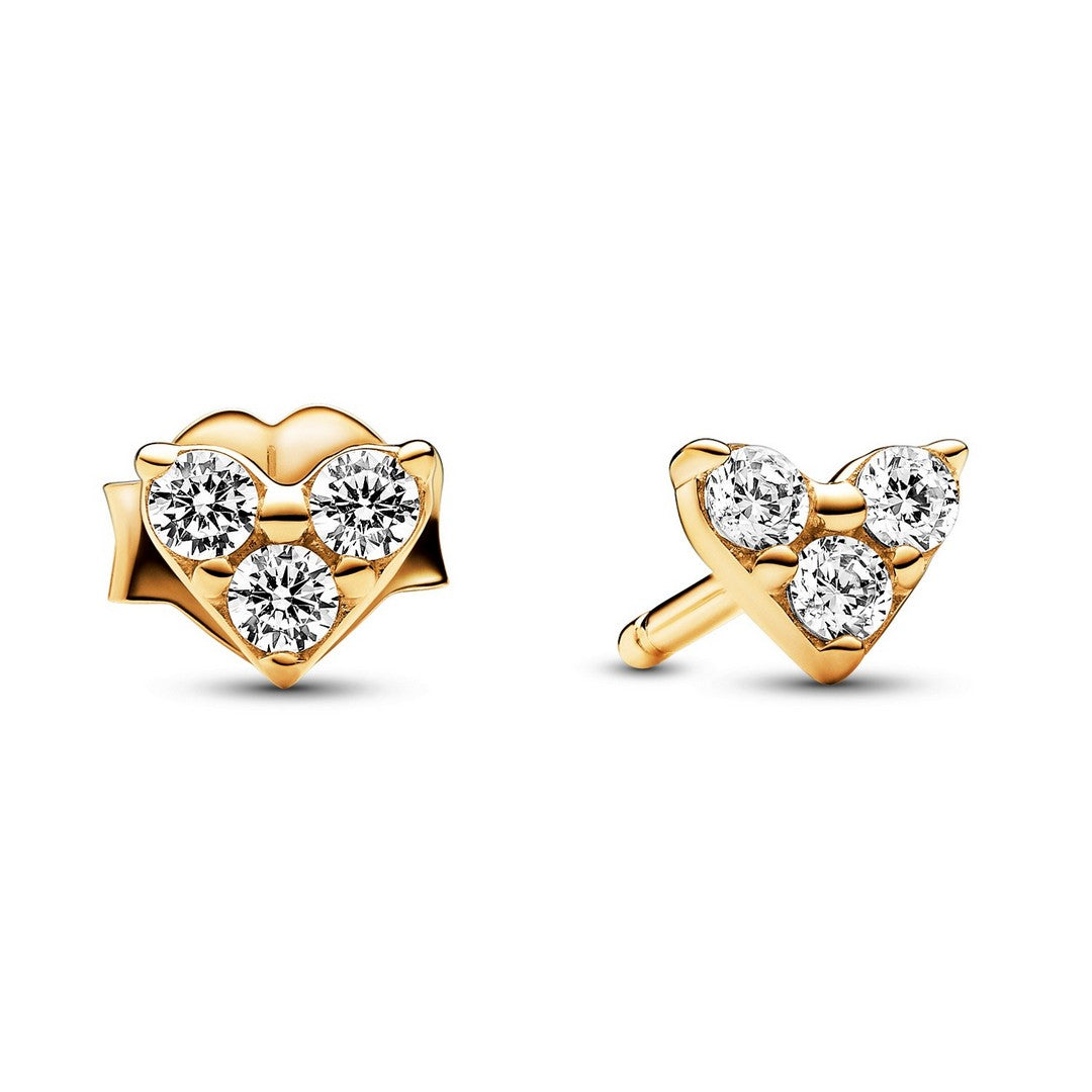 Pandora Orecchini Donna Cuori con Tre Pietre - 263003C01 - Gioielleria De Patto