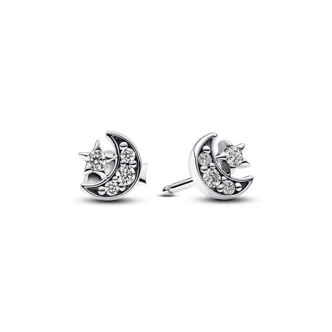 Orecchini Donna Pandora Luna Crescente e Stella - 292990C01 - Gioielleria De Patto