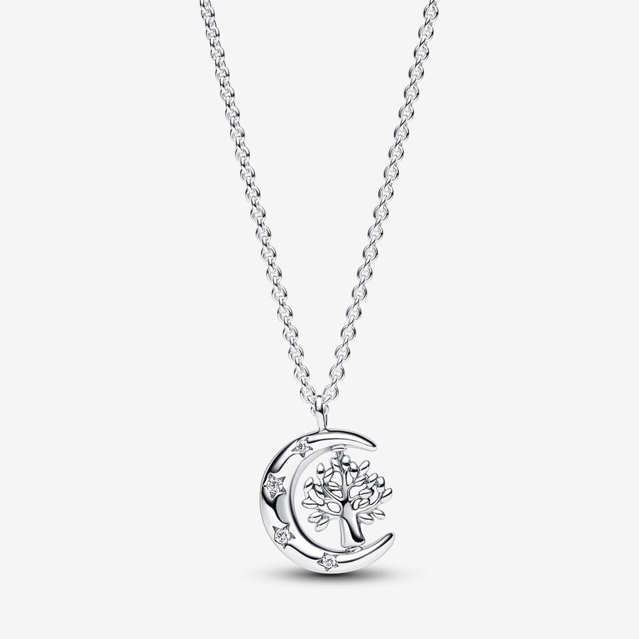 Pandora Collana Donna Collana Luna e Albero della Famiglia - Gioielleria De Patto