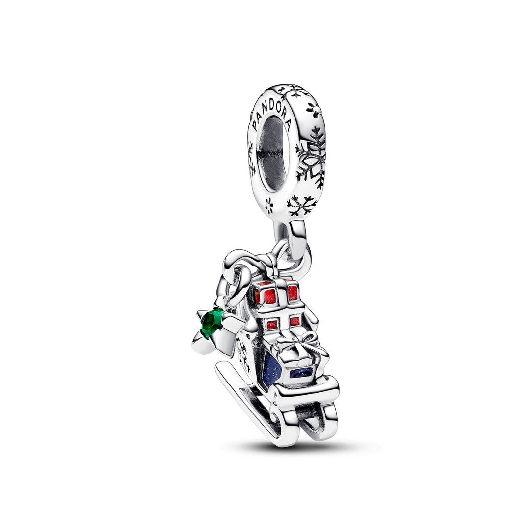 Charm Pendente Donna Pandora Slitta di Natale 2023 - 792977C01 - Gioielleria De Patto
