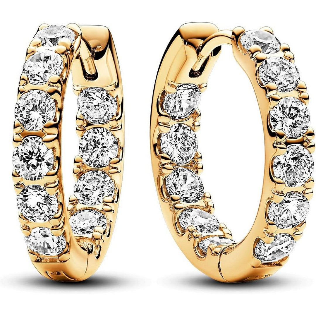 Pandora Orecchini Donna Cerchi Fascia Scintillante - 263002C01 - Gioielleria De Patto