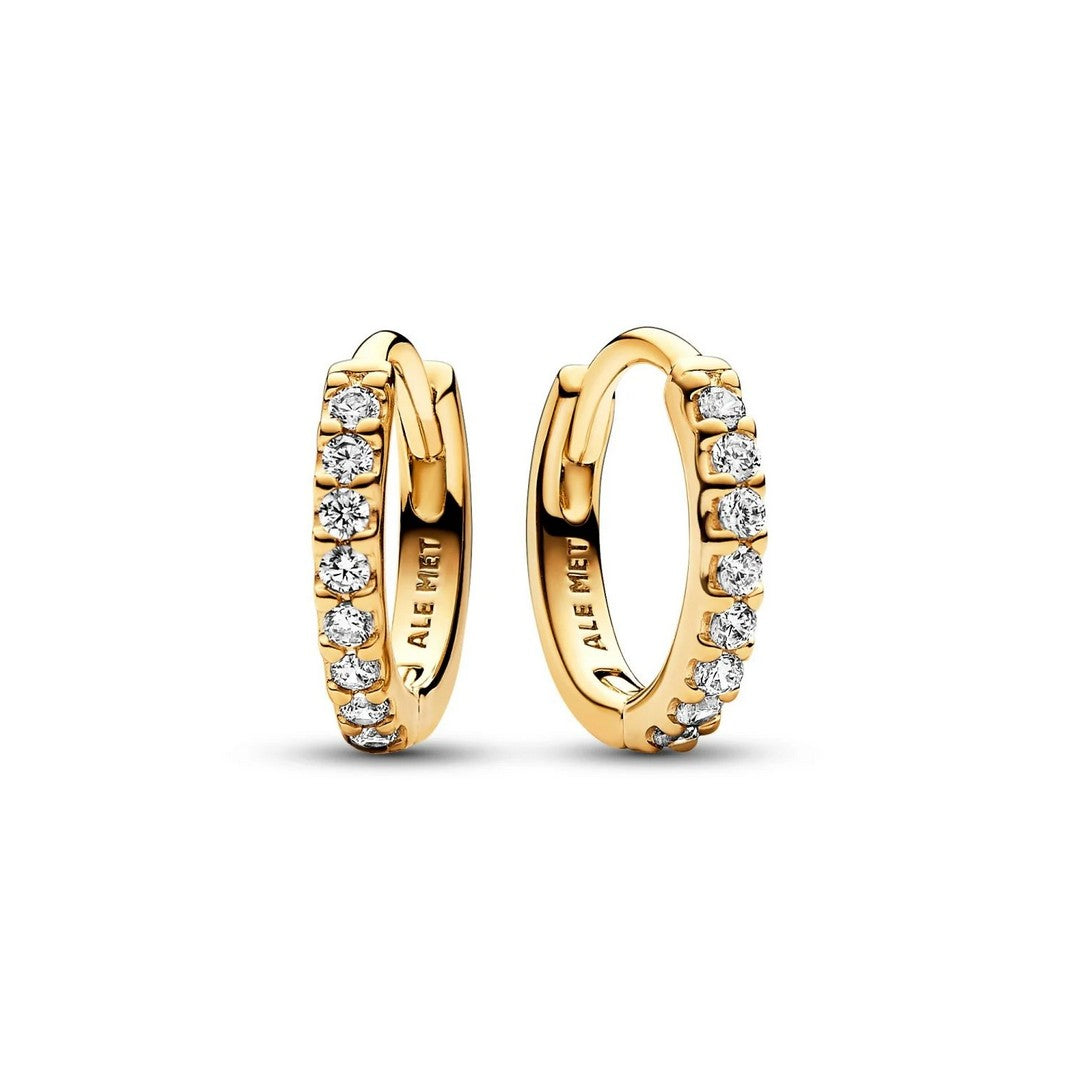 Pandora Orecchini Donna Cerchi Piccoli Pavè - 263015C01 - Gioielleria De Patto