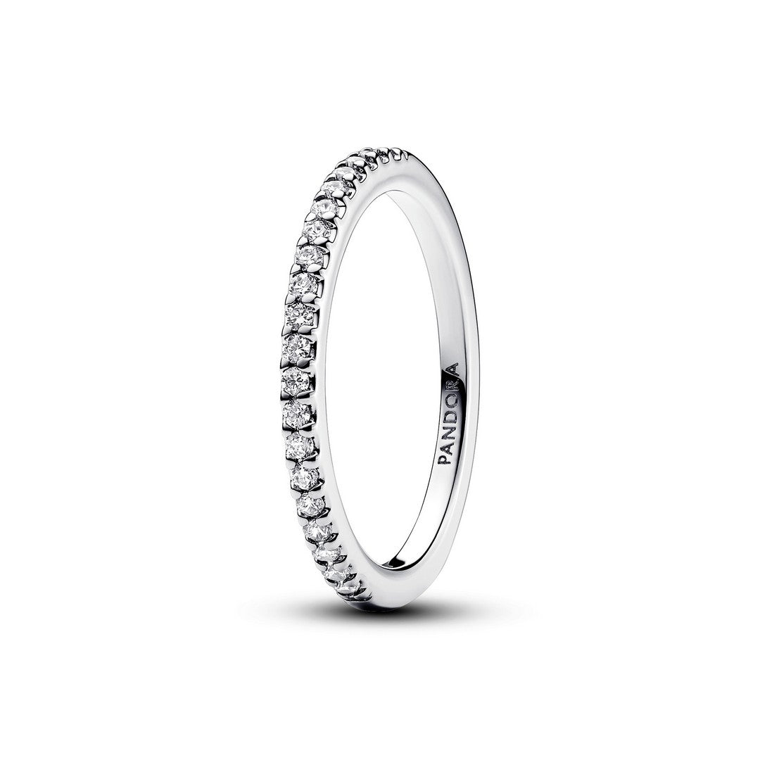 Anello Donna Pandora Pavè Fascia Sottile - 192999C01 - Gioielleria De Patto