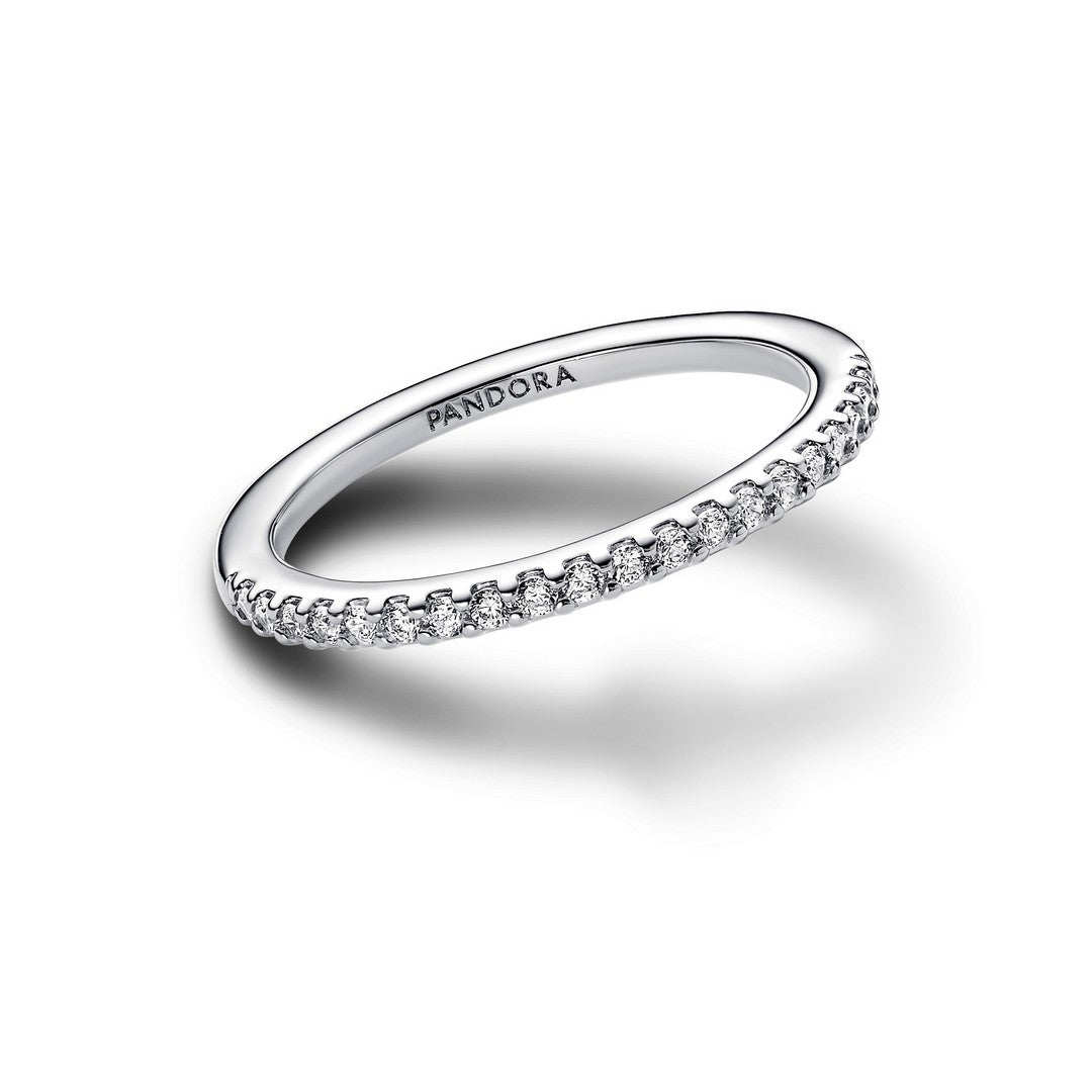Anello Donna Pandora Pavè Fascia Sottile - 192999C01 - Gioielleria De Patto
