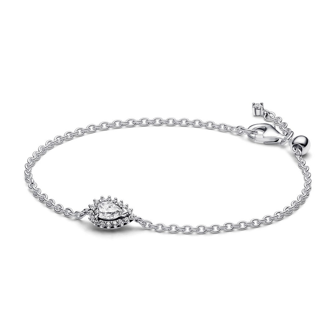 Bracciale Donna Pandora a Catena con Punto Luce Goccia - 593001C01 - Gioielleria De Patto