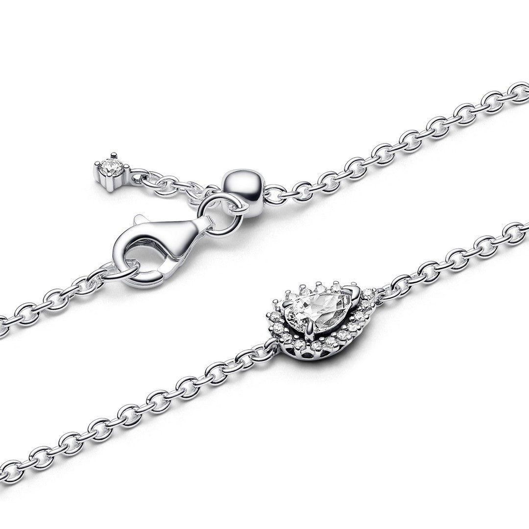 Bracciale Donna Pandora a Catena con Punto Luce Goccia - 593001C01 - Gioielleria De Patto