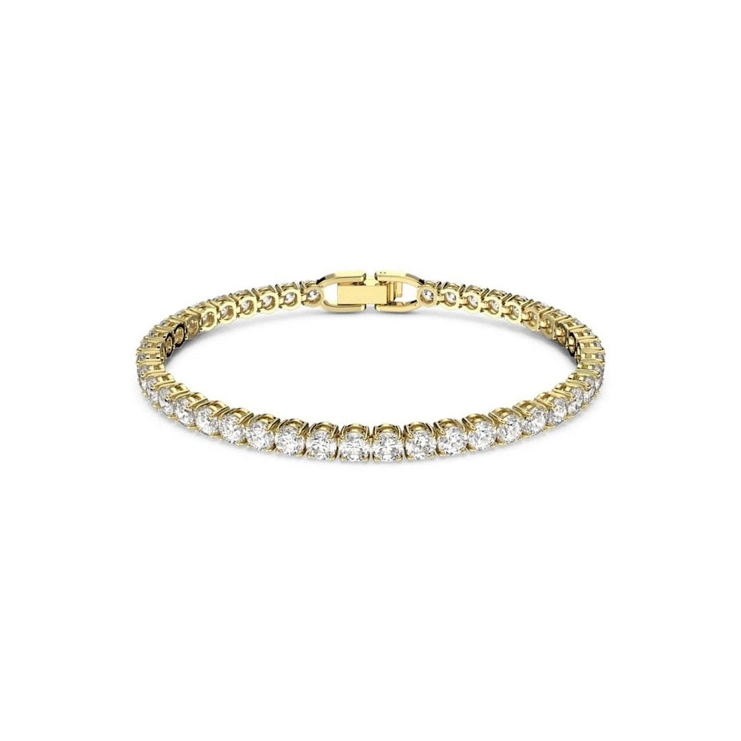 Swarovski Bracciale Donna Tennis Deluxe Oro - 5511544 - Gioielleria De Patto