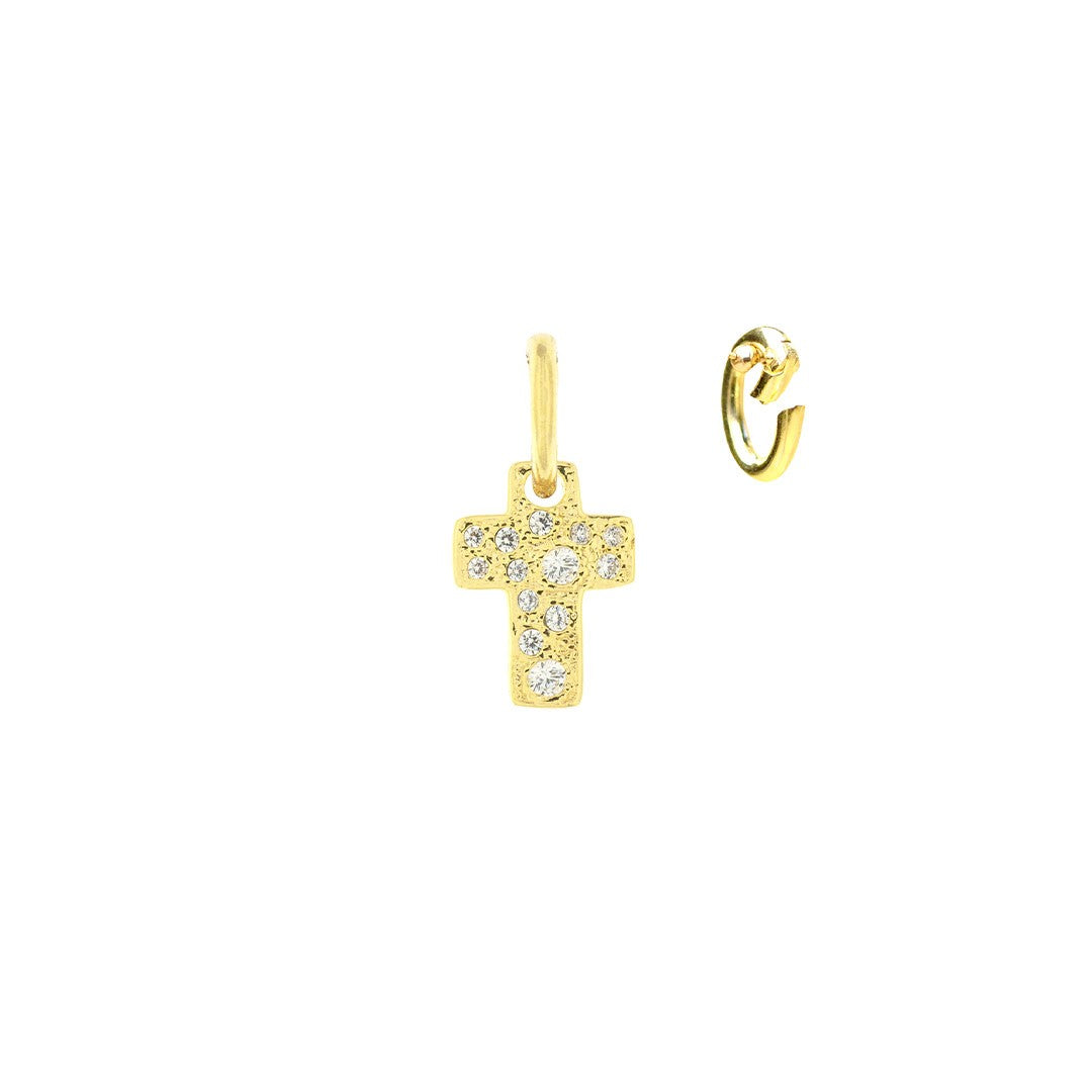 Alisei Pendente Donna Croce Piccola Bianca - P330 - Gioielleria De Patto