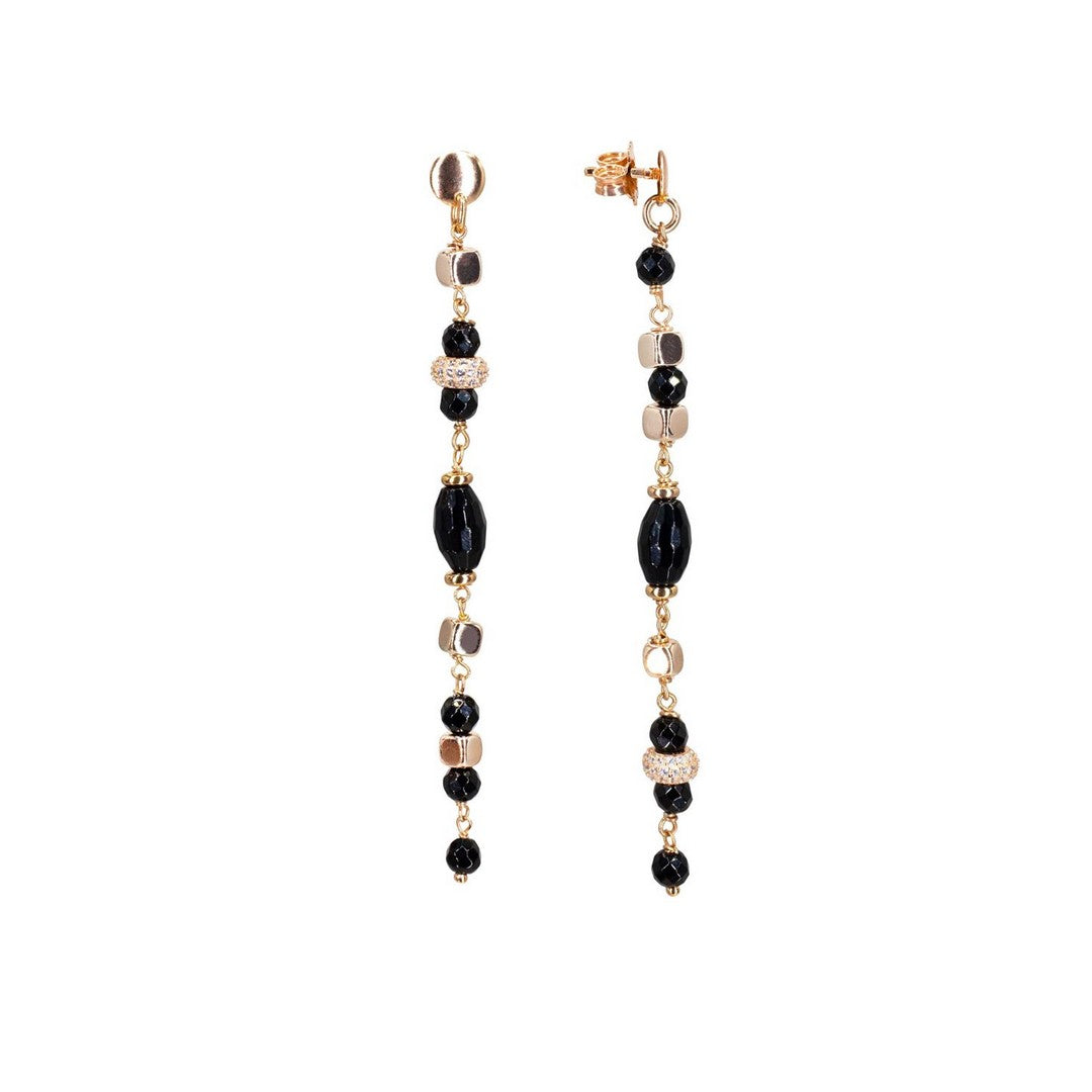 Alisei Orecchino Donna Onice/Agata ed Ematite con zirconi - O222 - Gioielleria De Patto