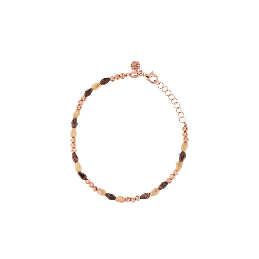 Alisei Bracciale Donna Cristalli Brown e Palline Sfaccettate - B337 - Gioielleria De Patto