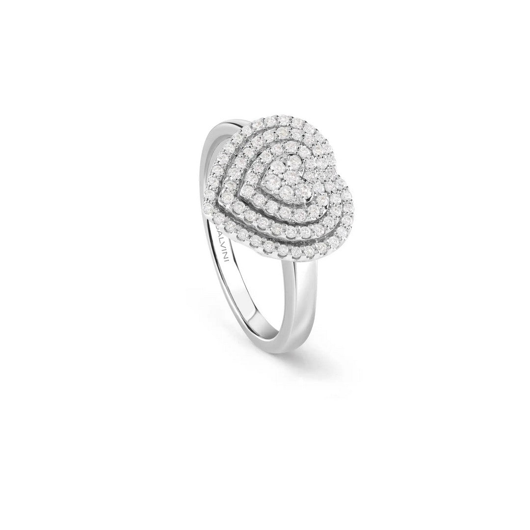 Anello Donna Salvini Cuore con Diamanti Bagliori - 20091613 - Gioielleria De Patto