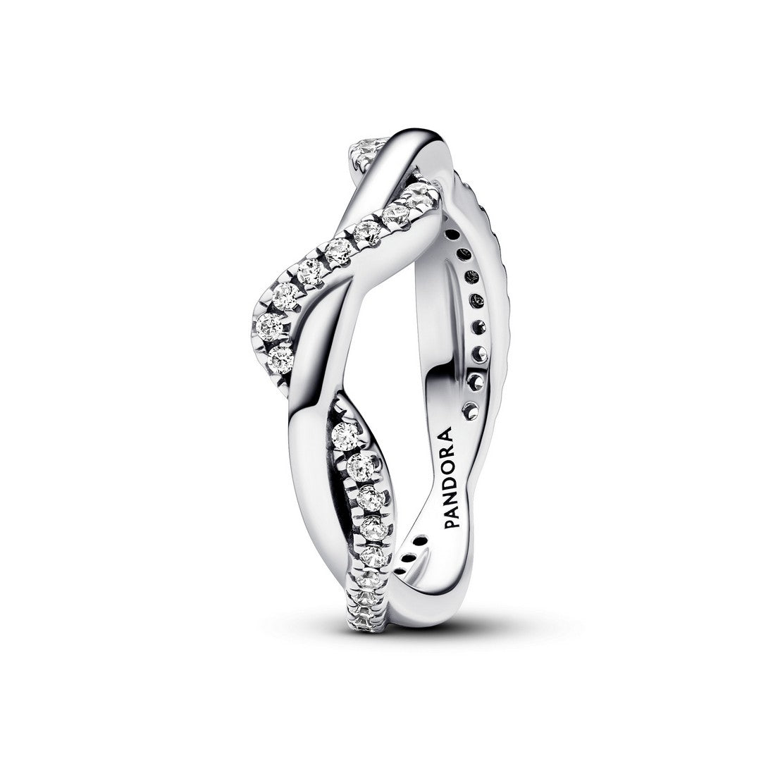 Pandora Anello Donna Onda Intreccio Luminoso - 193098C01 - Gioielleria De Patto
