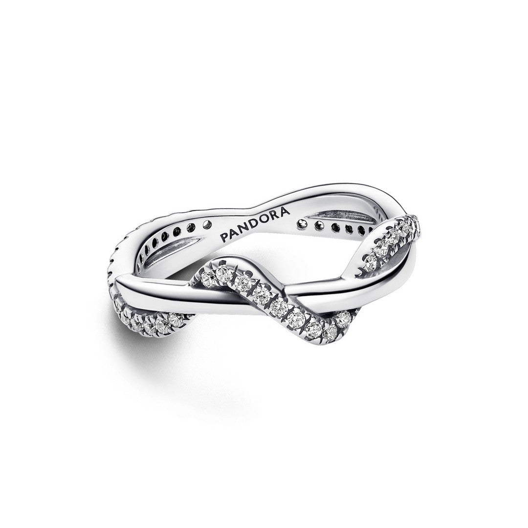 Pandora Anello Donna Onda Intreccio Luminoso - 193098C01 - Gioielleria De Patto