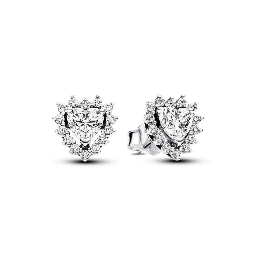 Pandora Orecchini Donna Punto Luce Cuore e Pavè - 293097C01 - Gioielleria De Patto