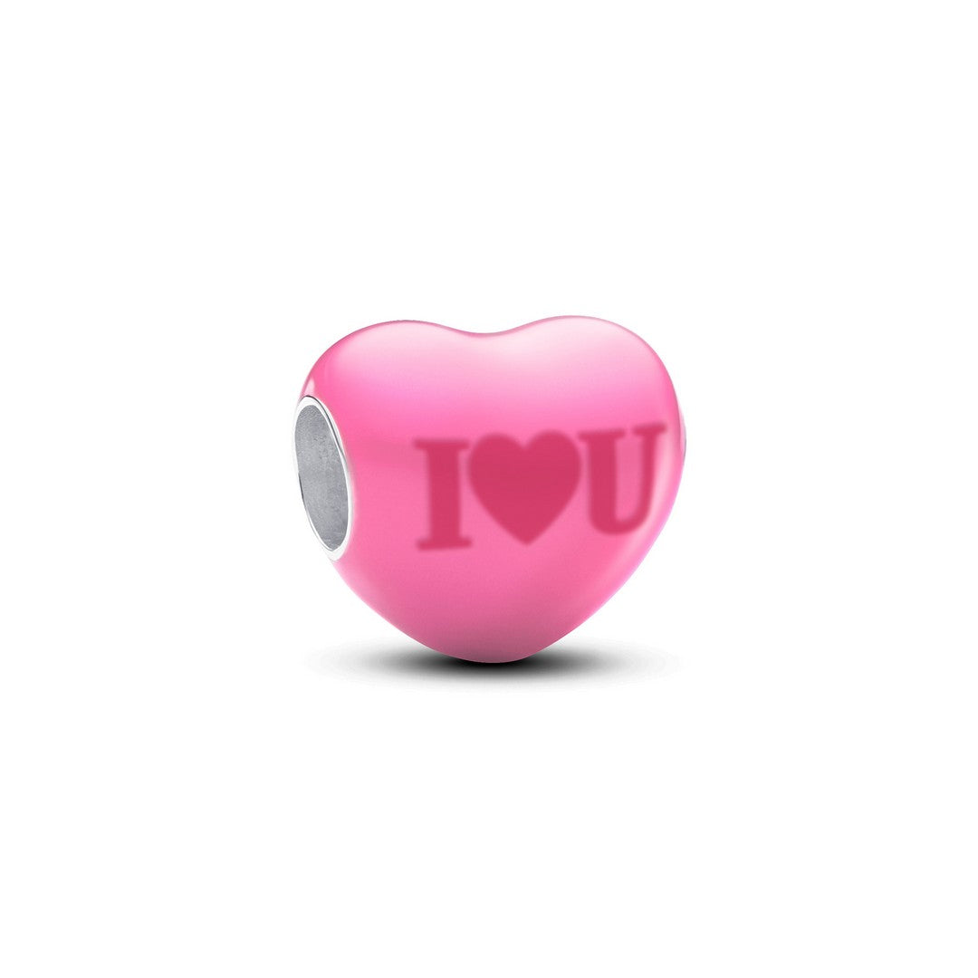 Pandora Charm Donna Cuore Messaggio d'Amore che Cambia Colore - 793087C01 - Gioielleria De Patto