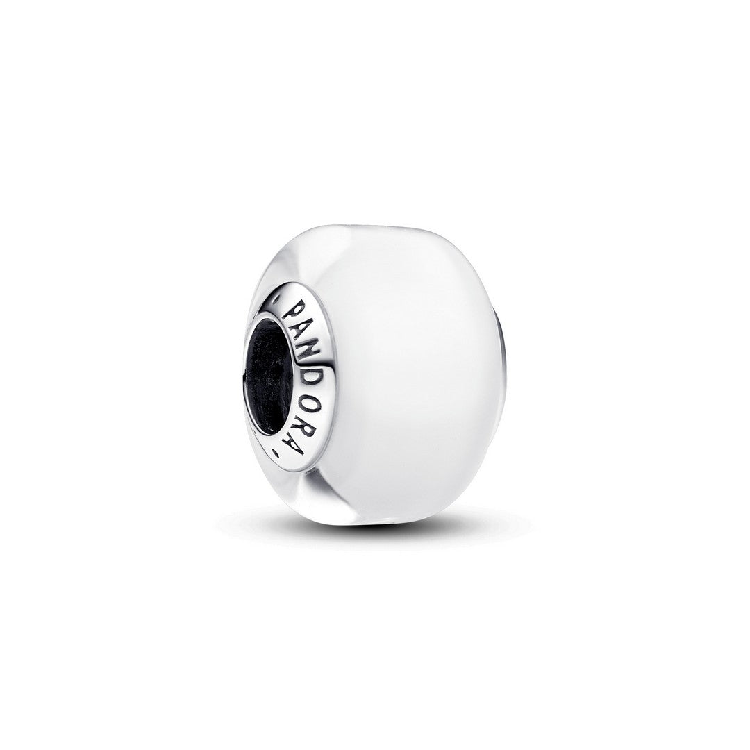 Pandora Charm Donna Mini Vetro di Murano Bianco - 793118C00 - Gioielleria De Patto