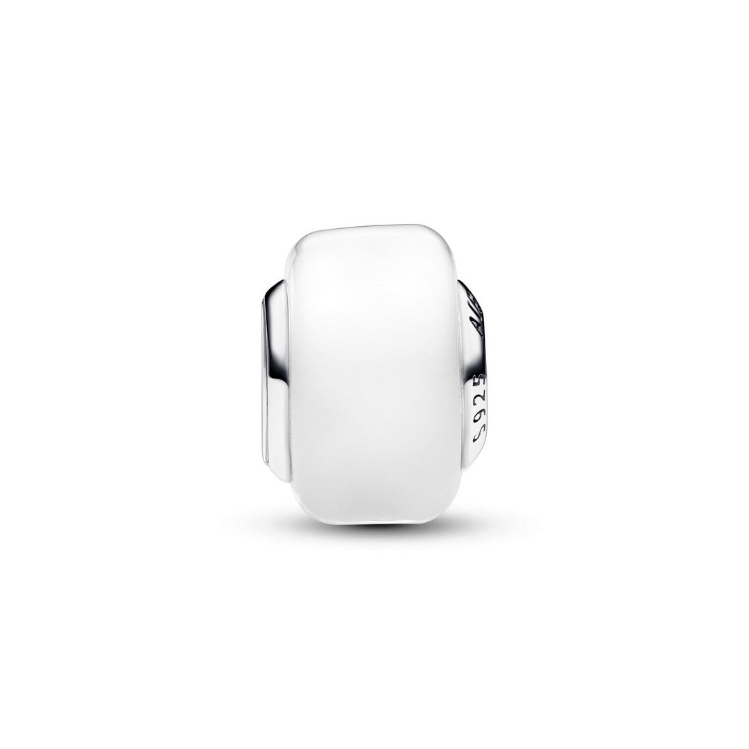 Pandora Charm Donna Mini Vetro di Murano Bianco - 793118C00 - Gioielleria De Patto