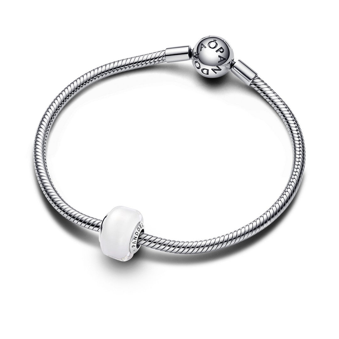 Pandora Charm Donna Mini Vetro di Murano Bianco - 793118C00 - Gioielleria De Patto