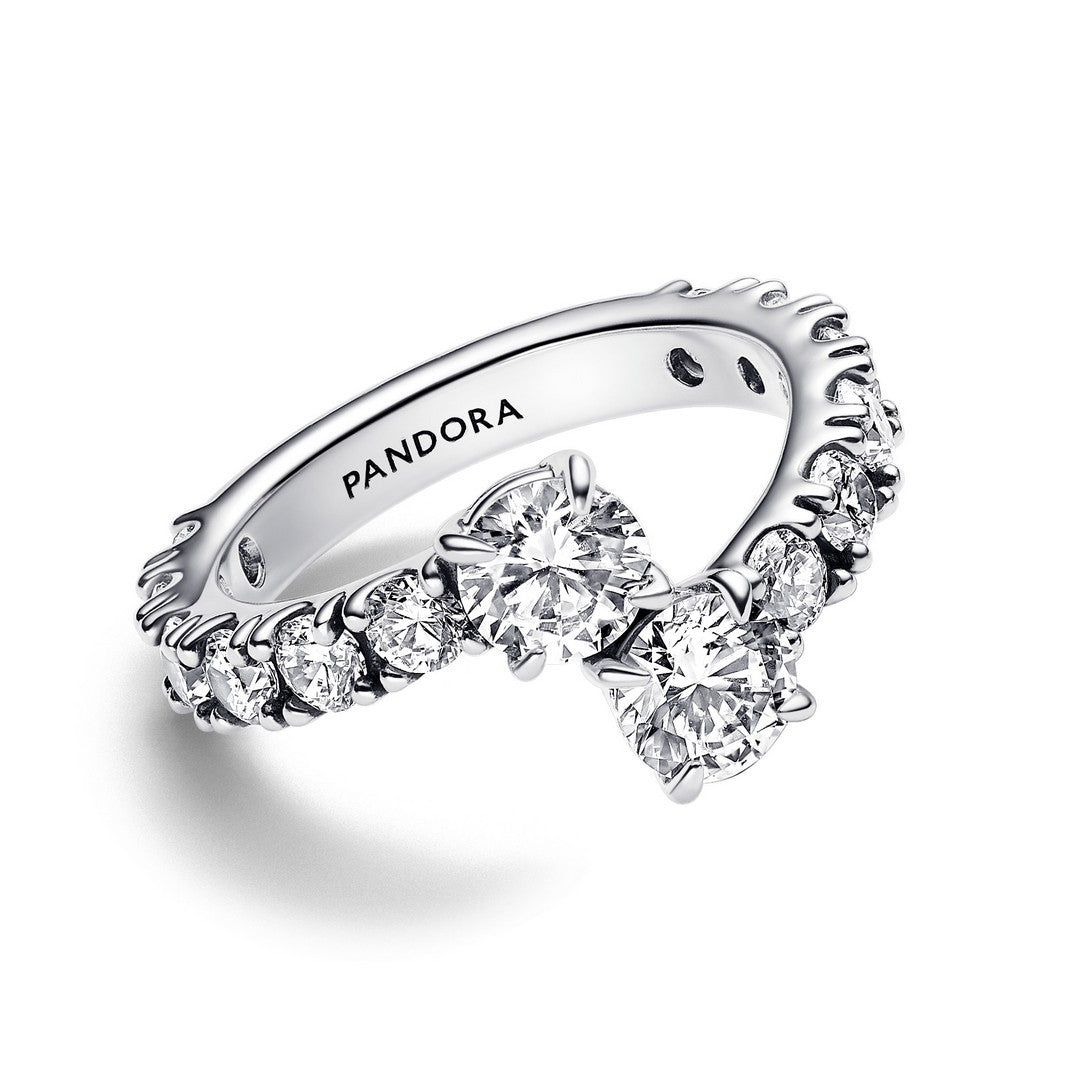 Anello Donna Pandora Fascia Scintillante Intrecciata - 193149C01 - Gioielleria De Patto