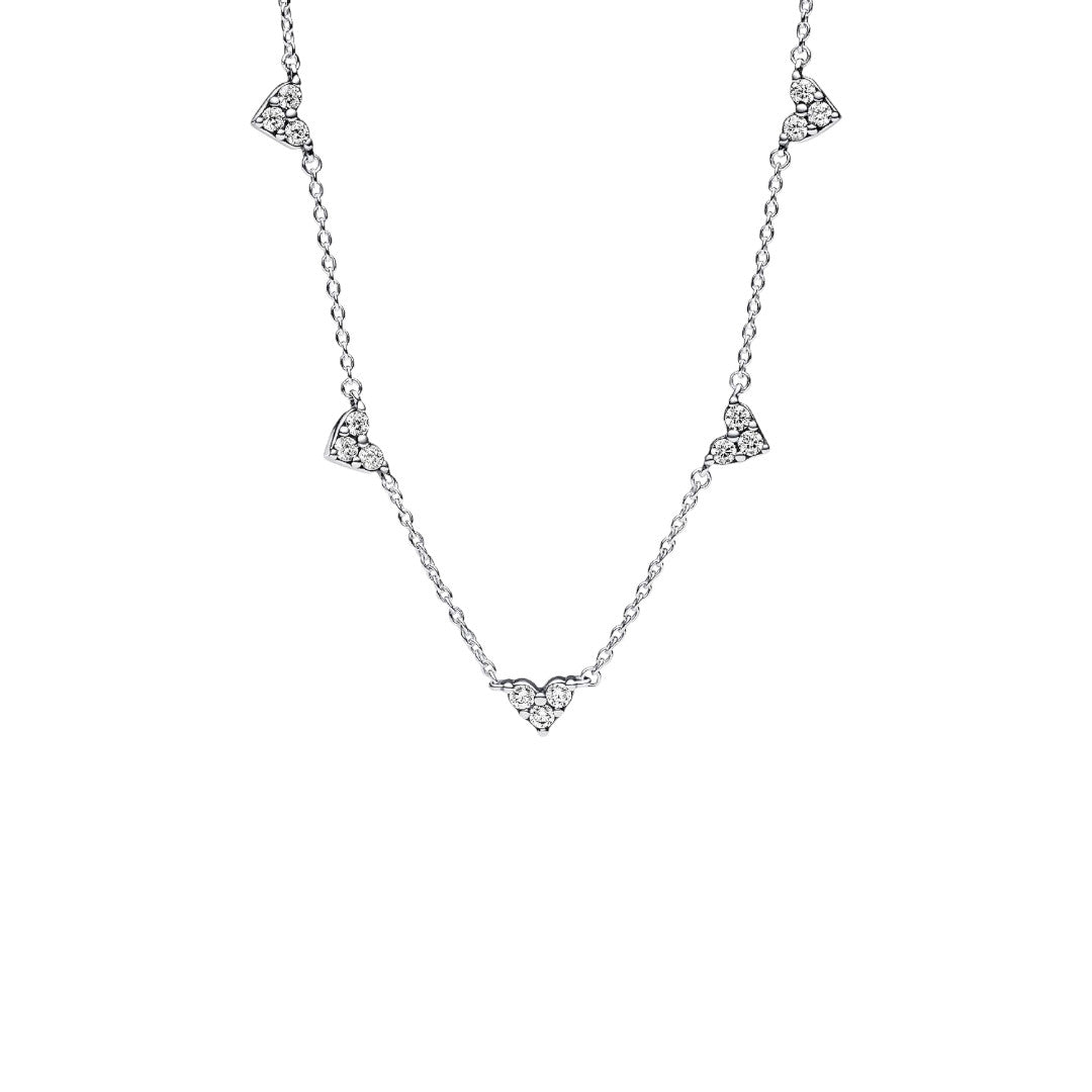 Collana Donna Pandora Cuori con Tre Pietre - 393160C01