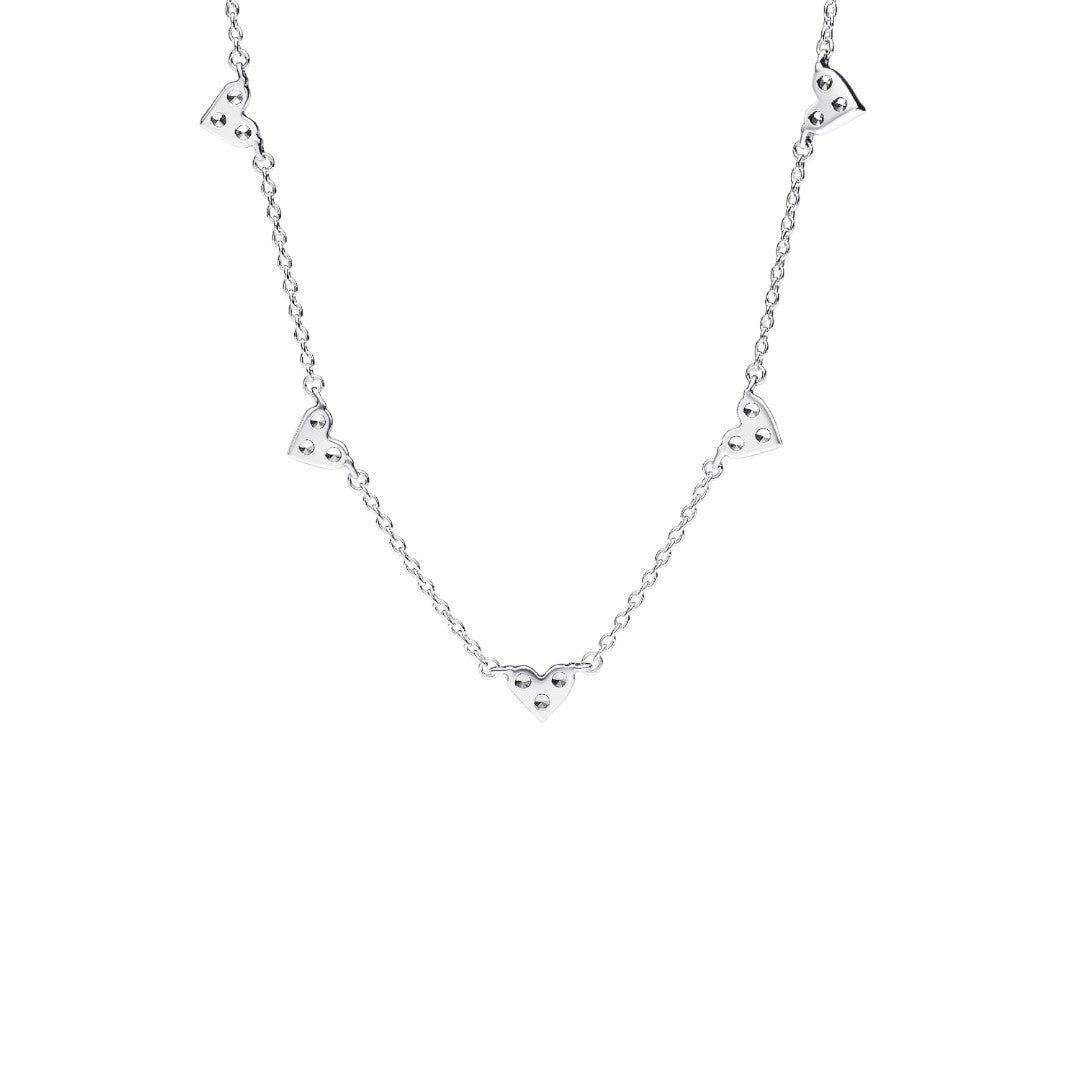 Collana Donna Pandora Cuori con Tre Pietre - 393160C01