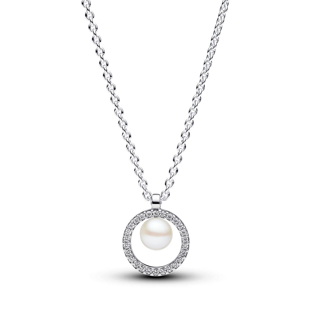 Collana Donna Pandora Collana con Perla dAcqua Dolce Coltivata e Pavè - 393165C01 - Gioielleria De Patto