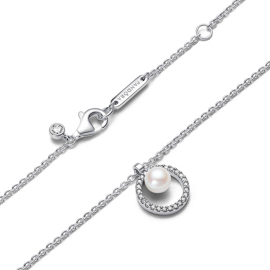 Collana Donna Pandora Collana con Perla dAcqua Dolce Coltivata e Pavè - 393165C01 - Gioielleria De Patto